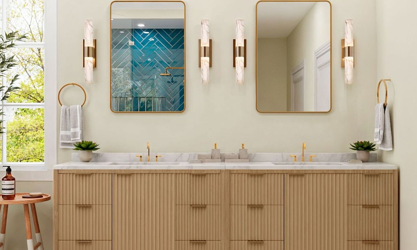 Modern Coastal Bathroom Remodel by interior designers in New Jersey, New Jersey