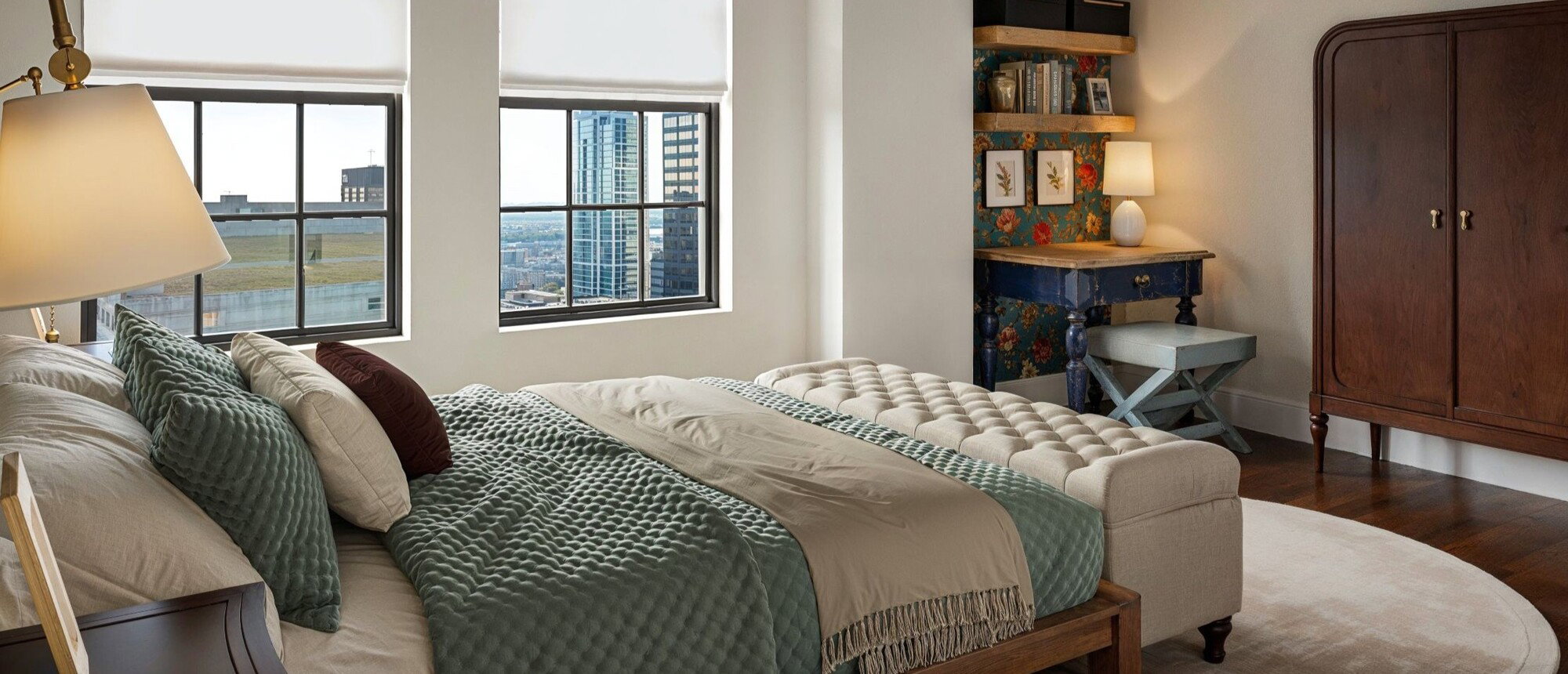 Sophisticated Transitional Bedroom Renovation- After Rendering