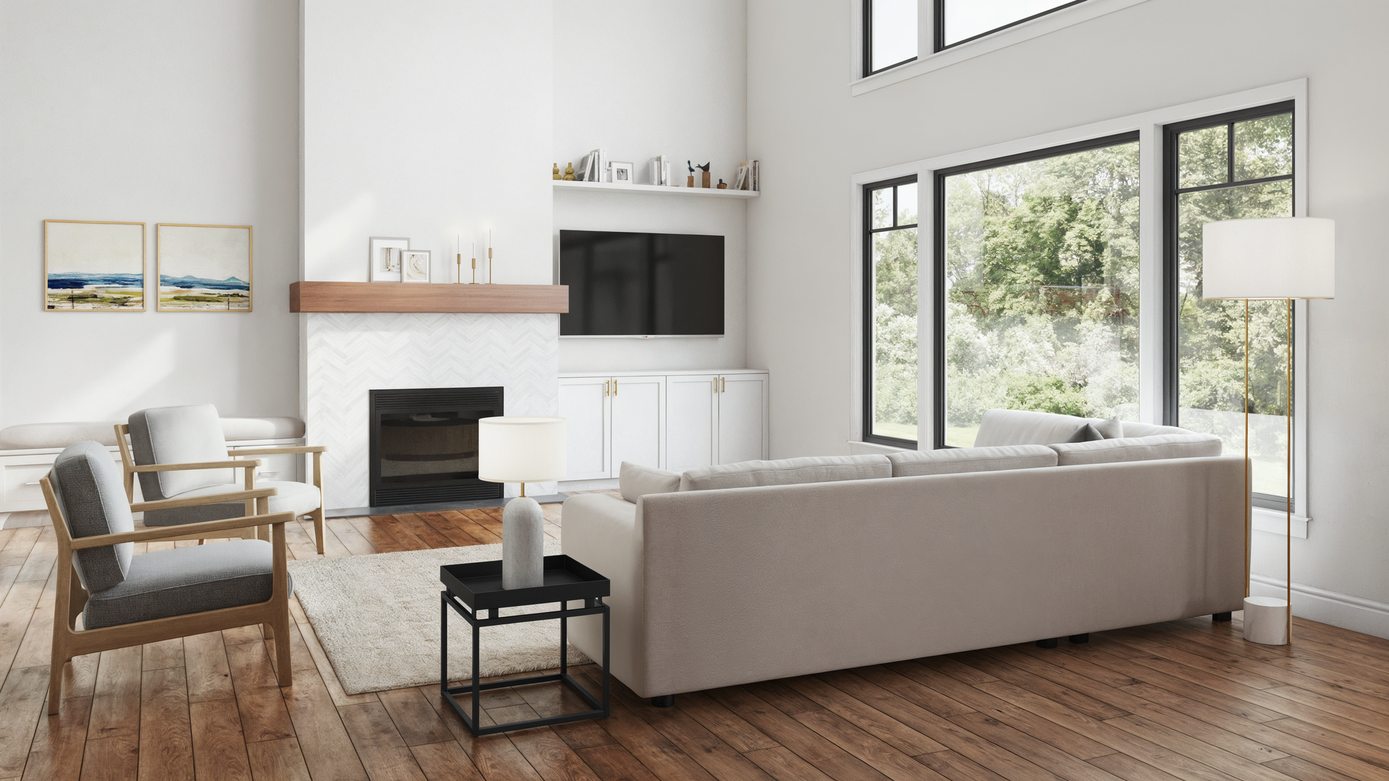 Online Designer Combined Living/Dining 3D Model 1