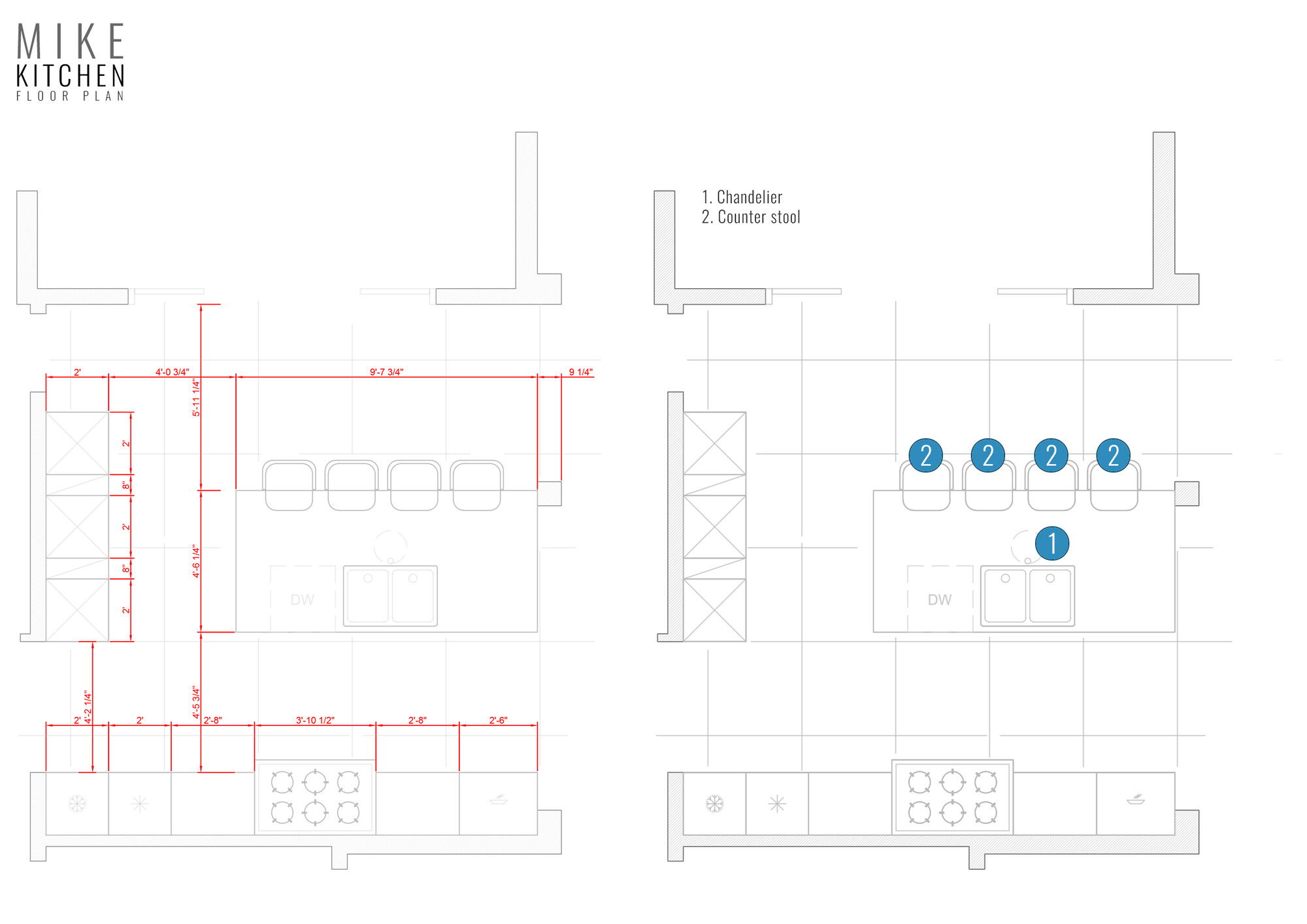 Online Designer Kitchen Floorplan