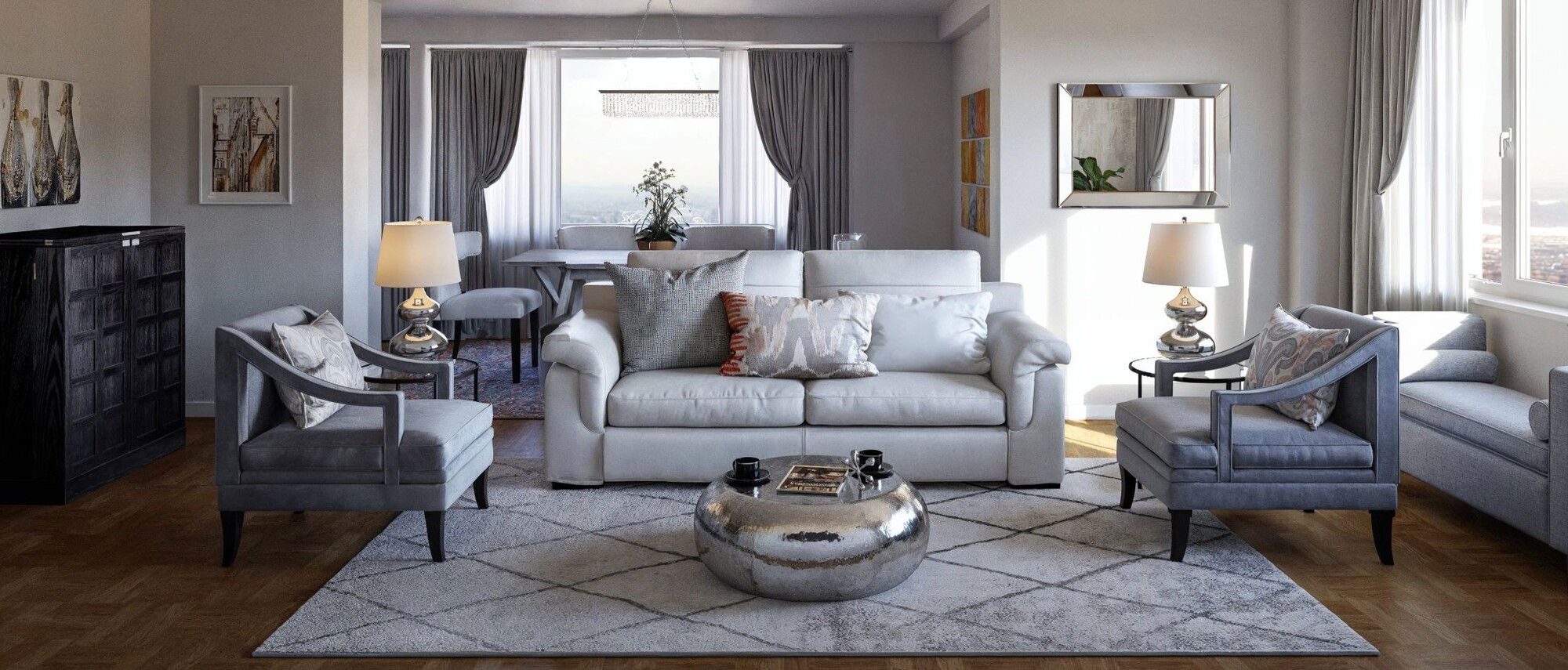 Ideas de decoración del hogar de estilo transitional - Renderizado después