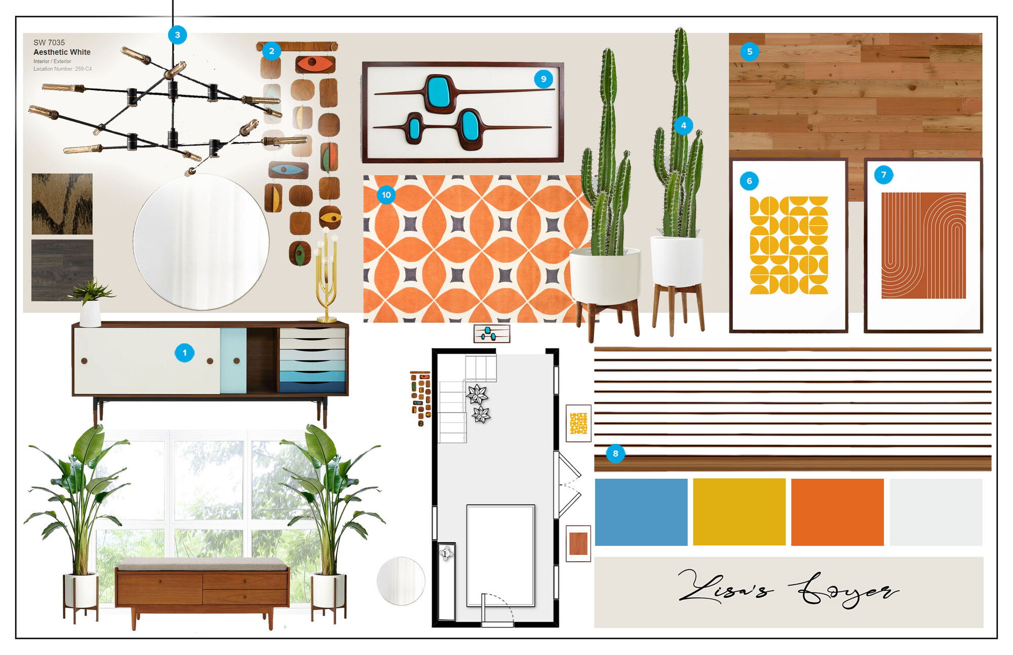 Ideas de Diseño de Interiores Combinadas de Sala-Comedor del Diseñador en Línea