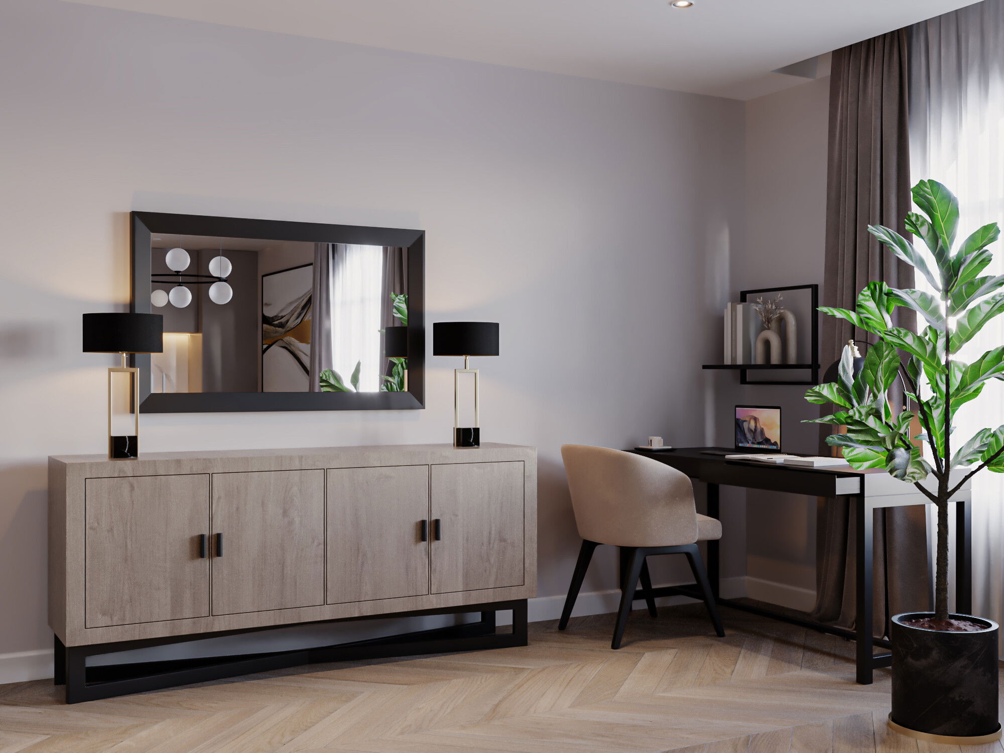 Modelo 3D Sala-Comedor del Diseñador en Línea 4