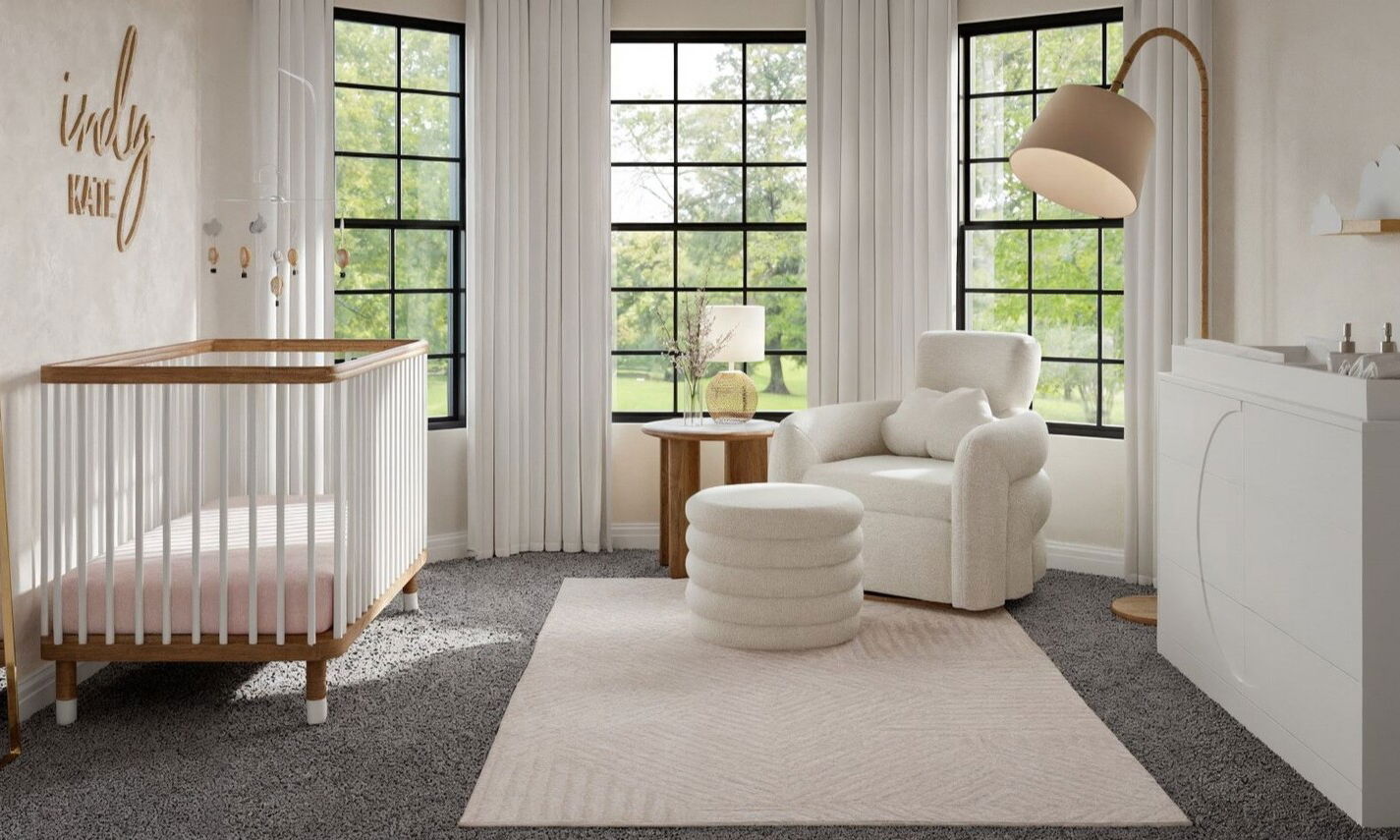 Natural Bedroom and a Neutral Nursery Design  by top St. Petersburg interior designers