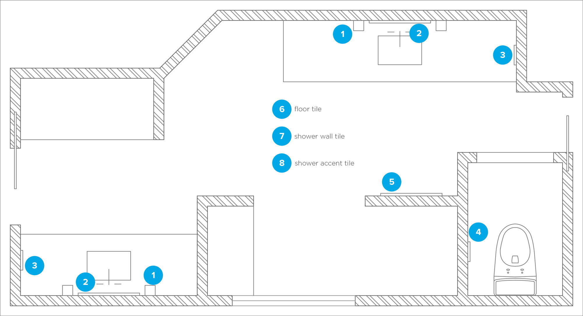 Online Designer Bathroom Floorplan