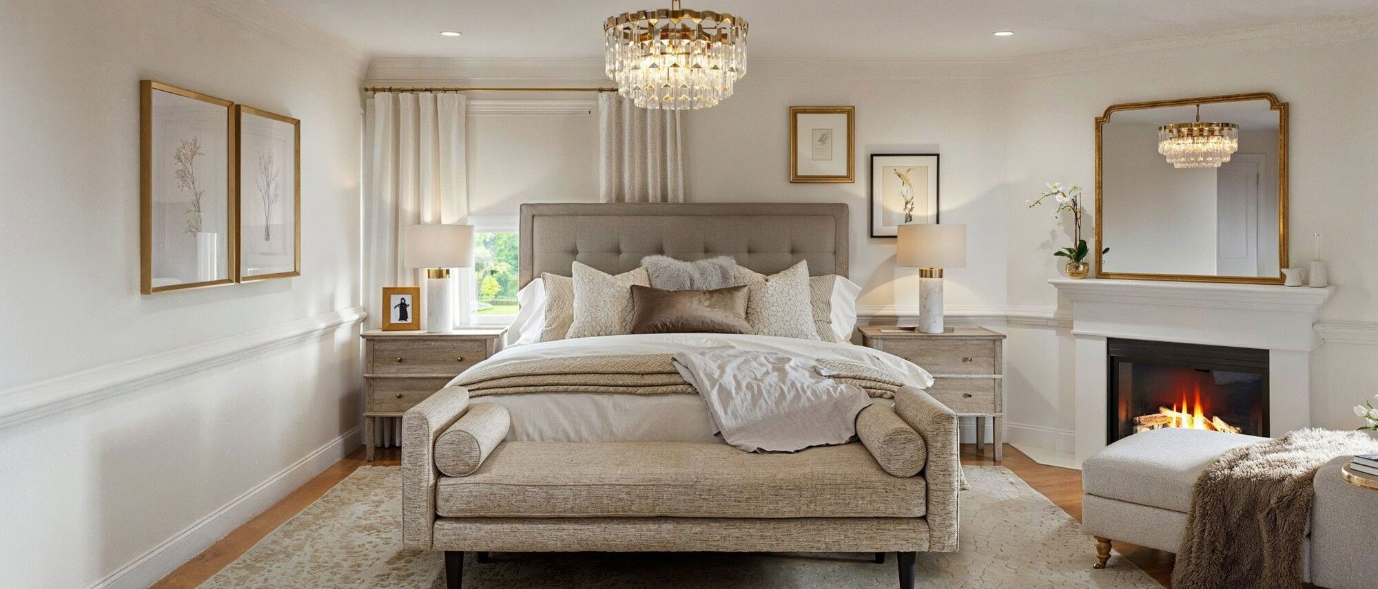 Elegant Eclectic Glam House Interior Design by top Newport News interior designers