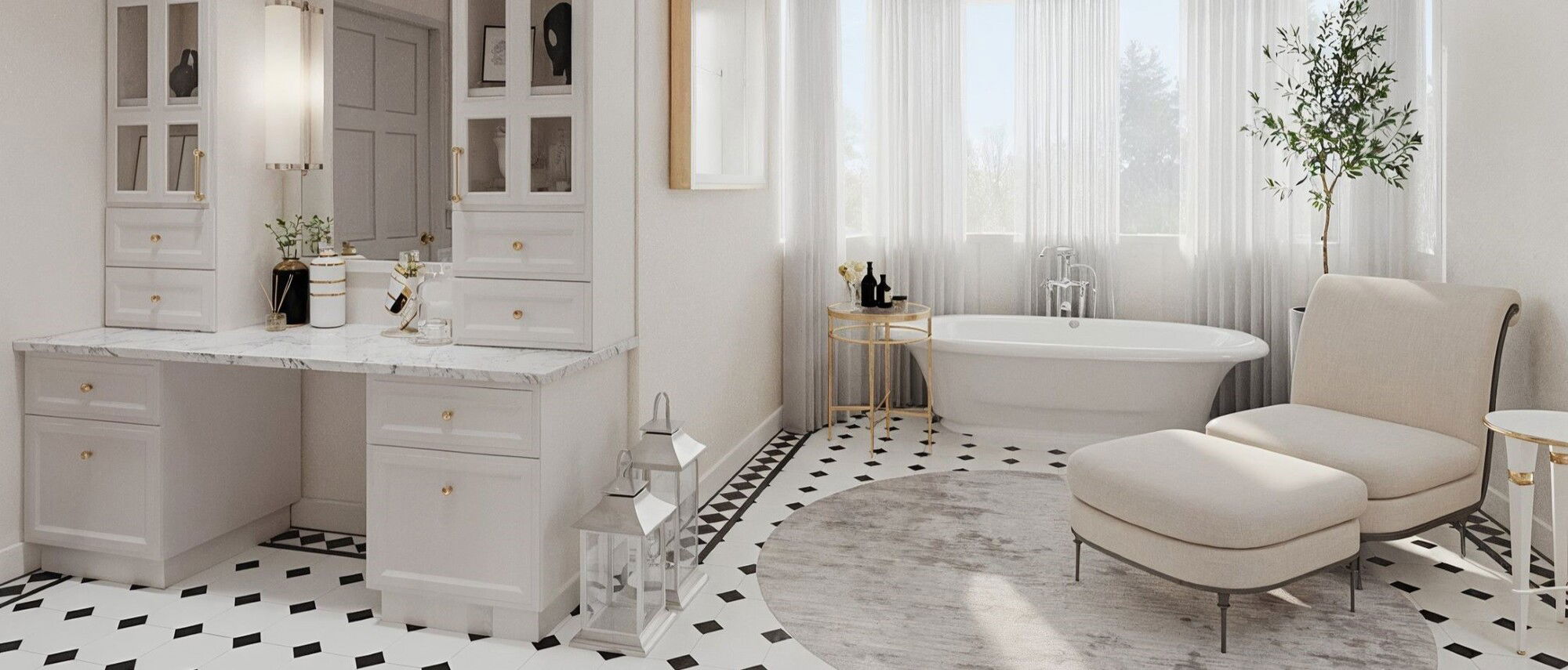 Renovación de Diseño Interior Estilo Tradicional - Renderizado Después