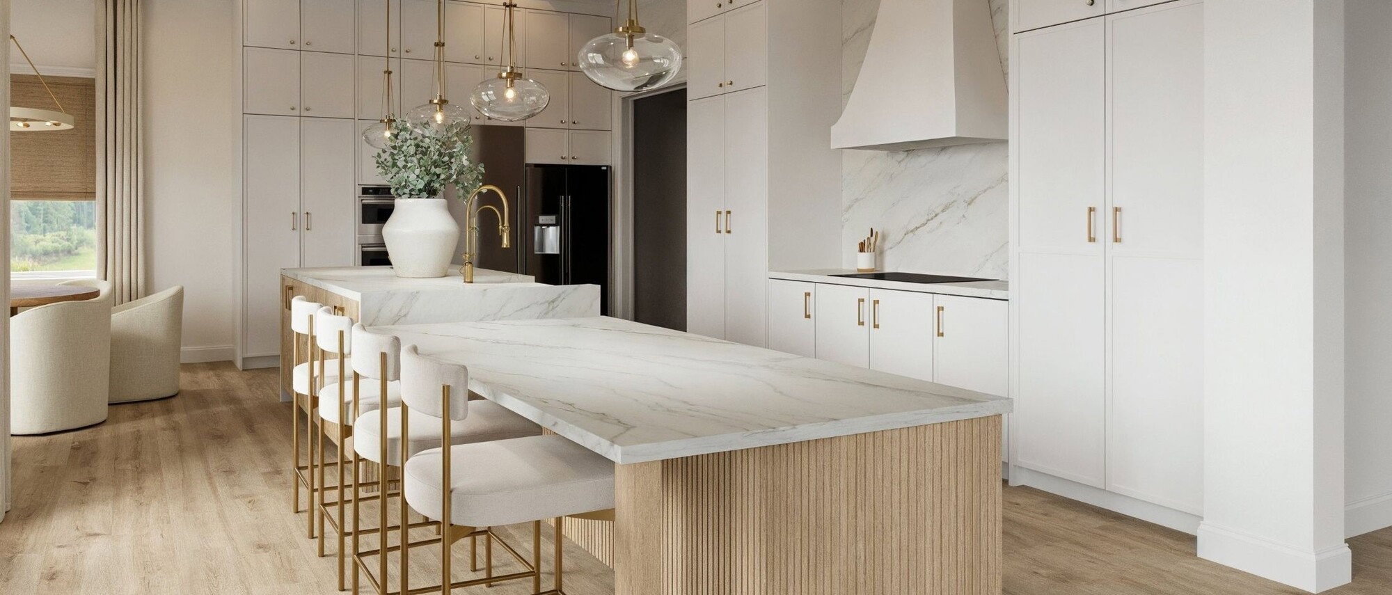 Sophisticated Modern Transitional Kitchen & Bathroom Design by affordable Hollywood interior designers
