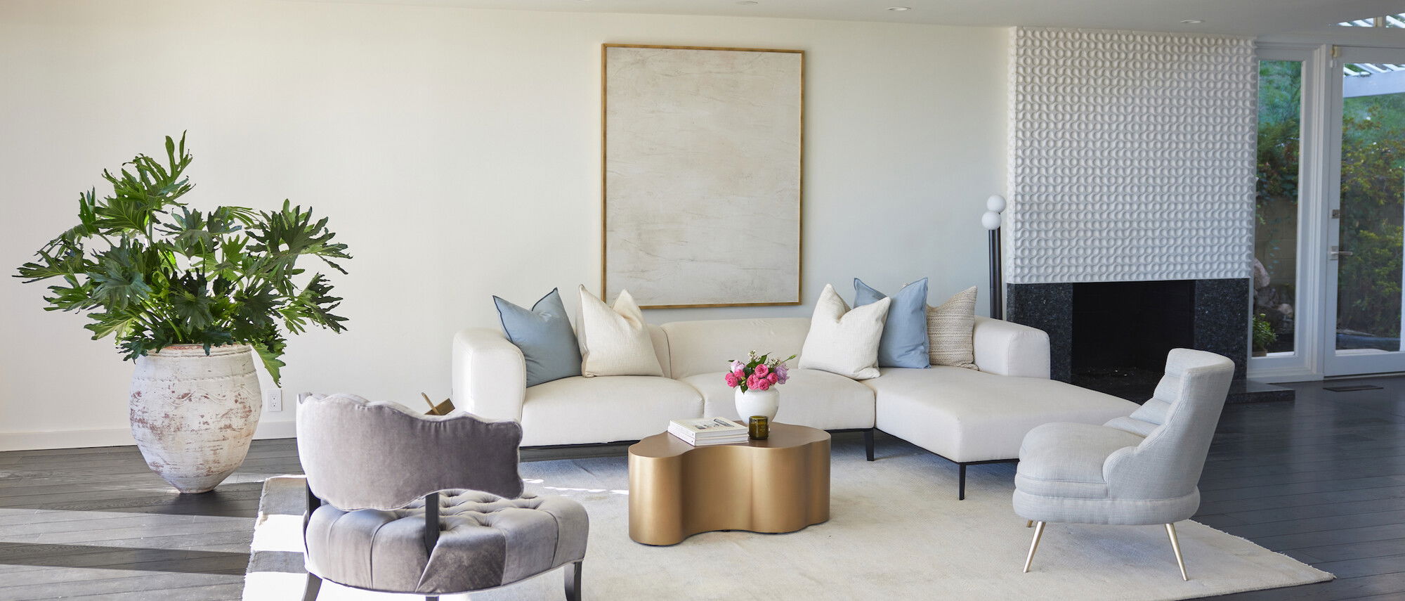 Sleek and Stylish Living & Dining Room Remodel- Before Photo