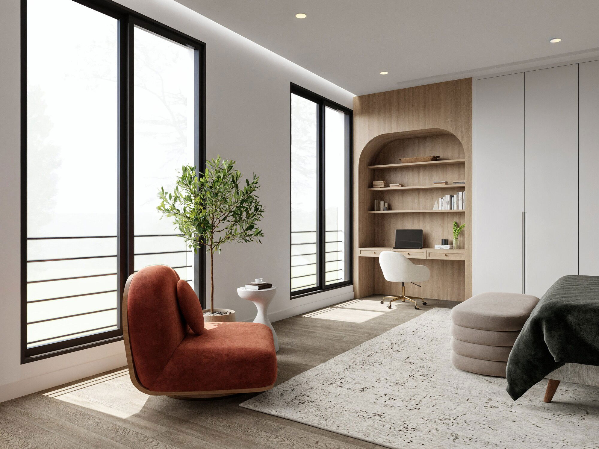 Online Designer Bedroom 3D Model 4
