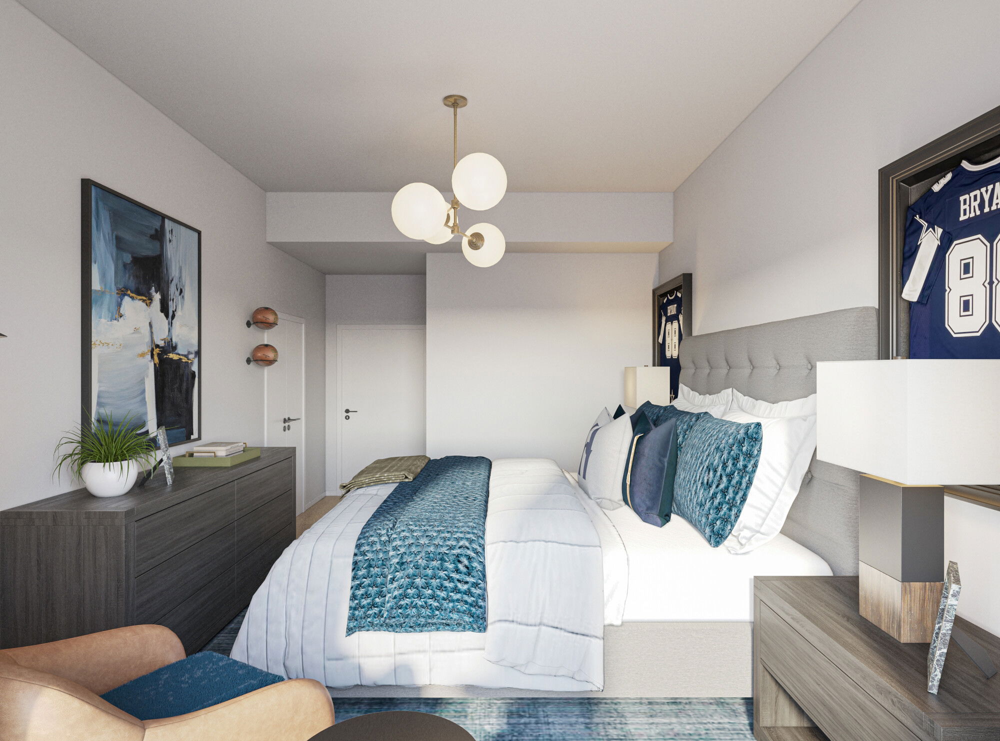 Online Designer Bedroom 3D Model 3