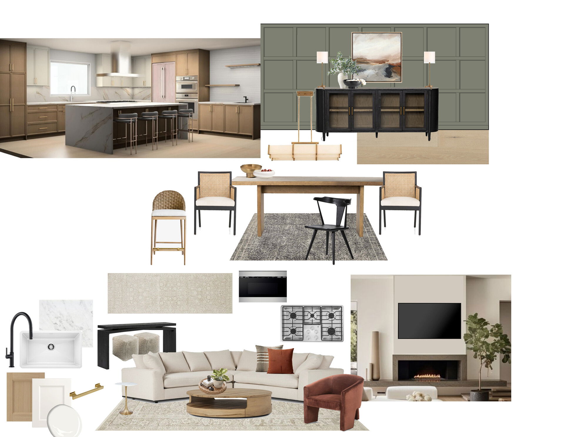 Online Designer Combined Living/Dining Interior Design Ideas