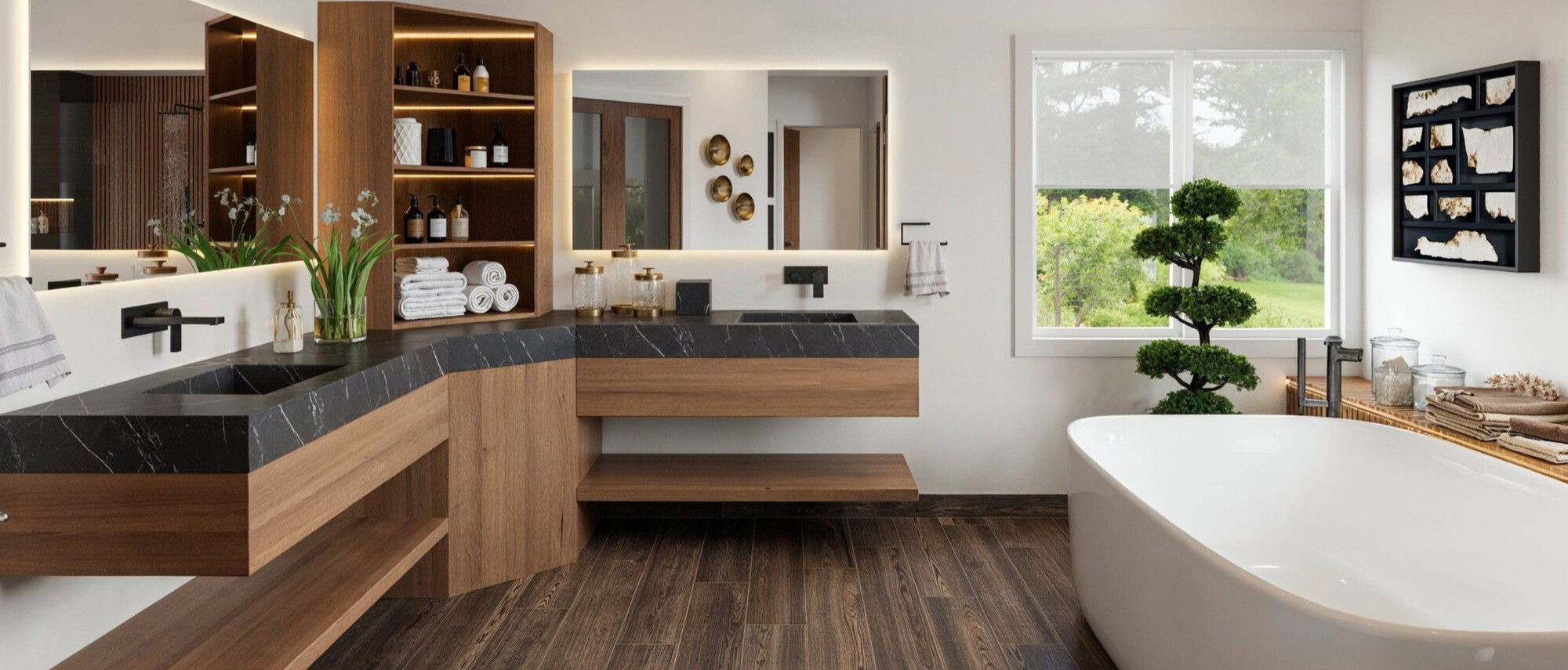 Modern Chic Bedroom & Bathroom Design by interior designers in Sterling Heights, Michigan