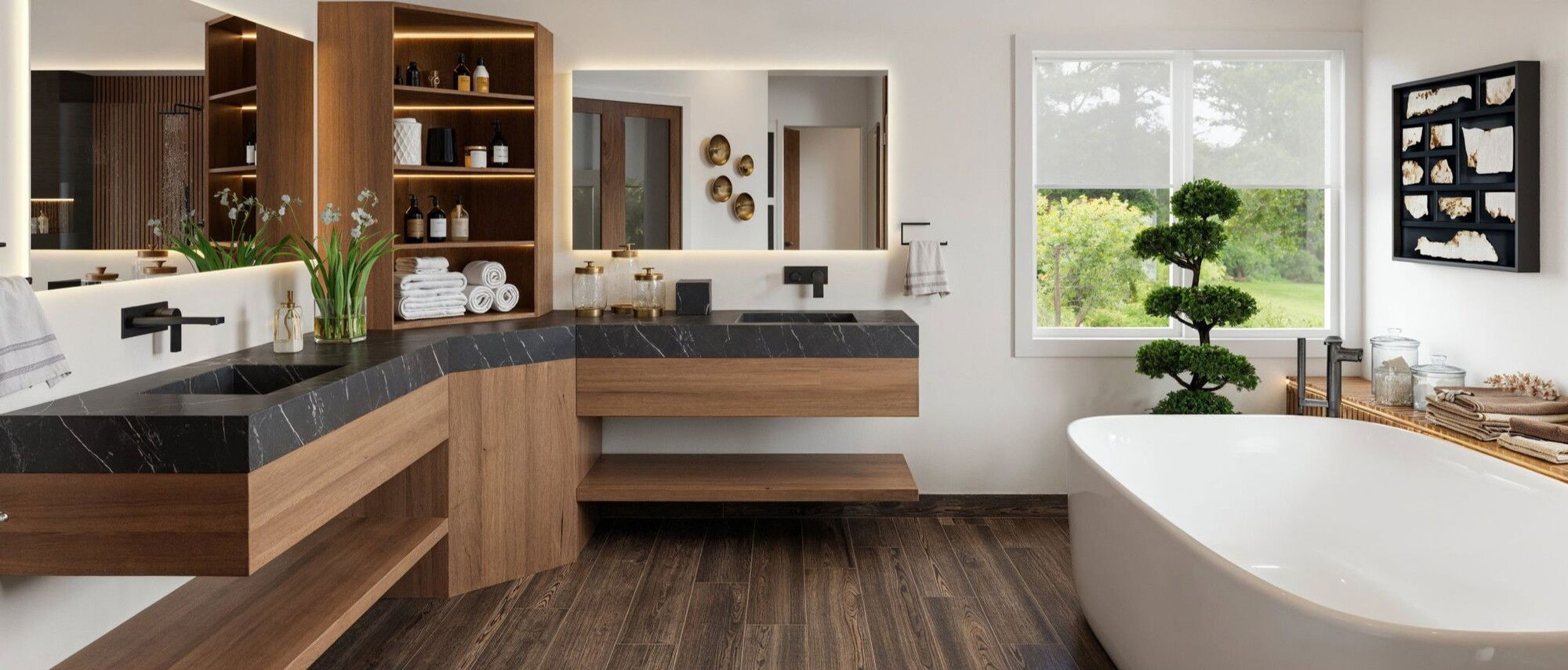 Modern Chic Bedroom & Bathroom Design by interior designers in Toledo, Ohio