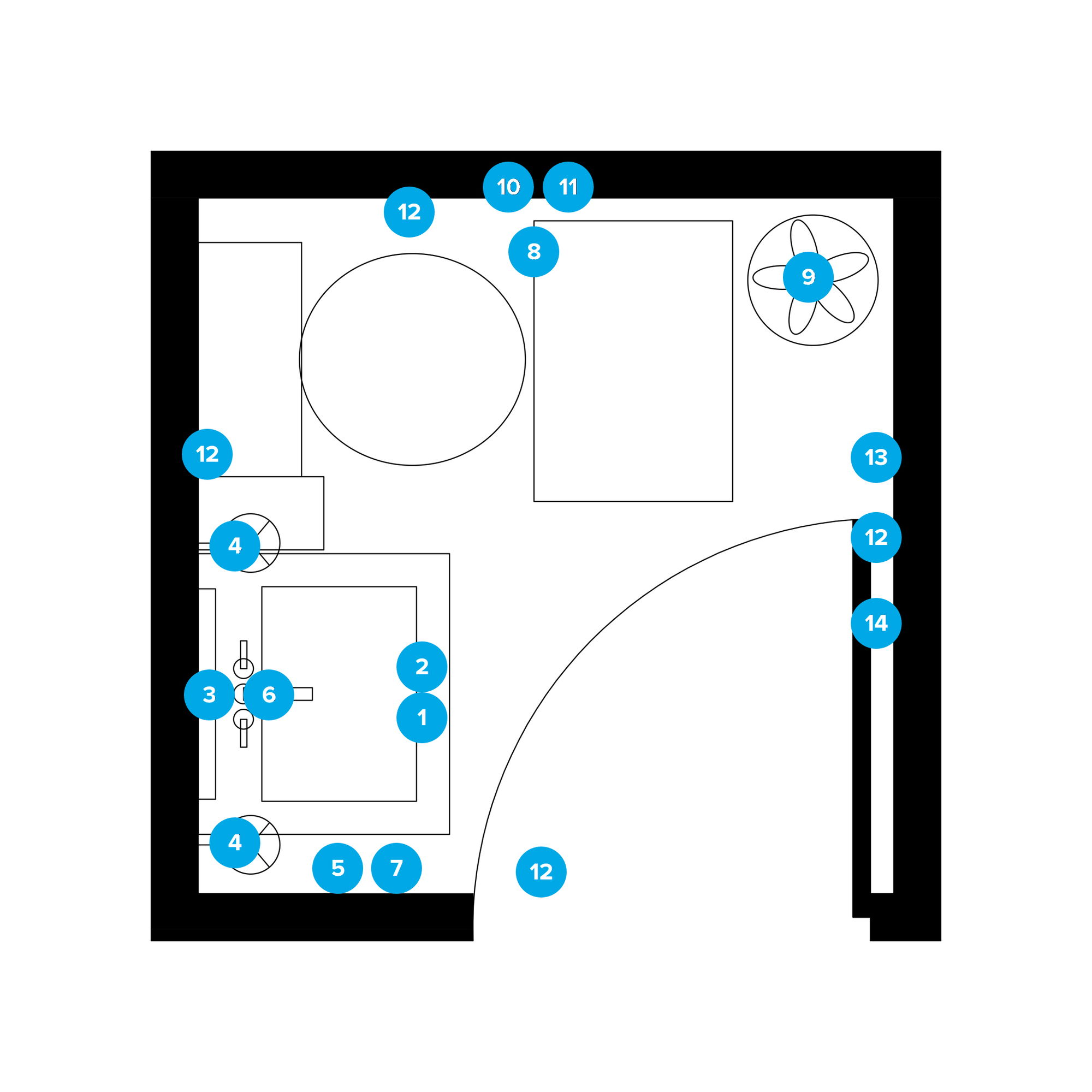 Online Designer Bathroom Floorplan