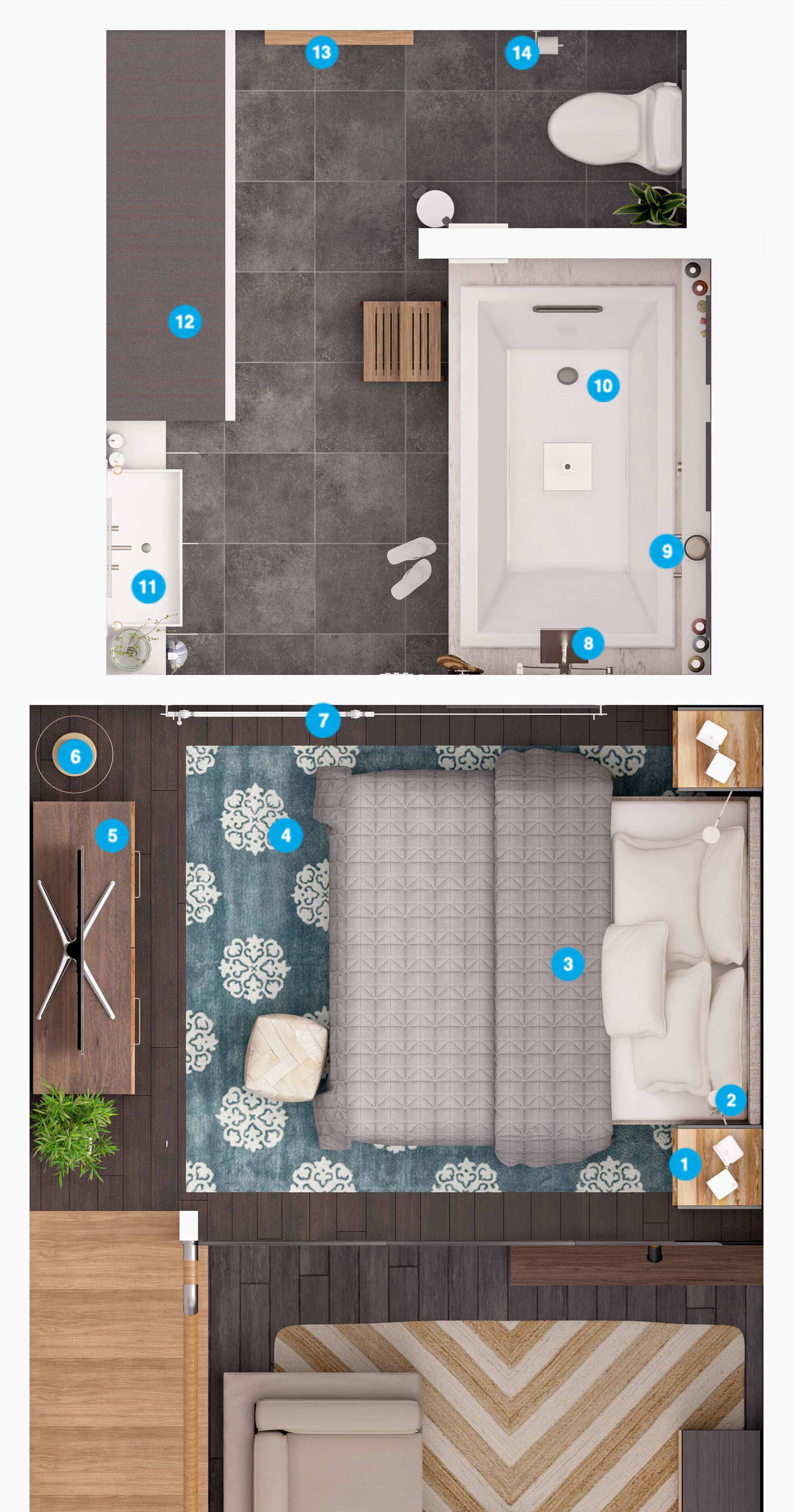 Online Designer Bathroom Floorplan