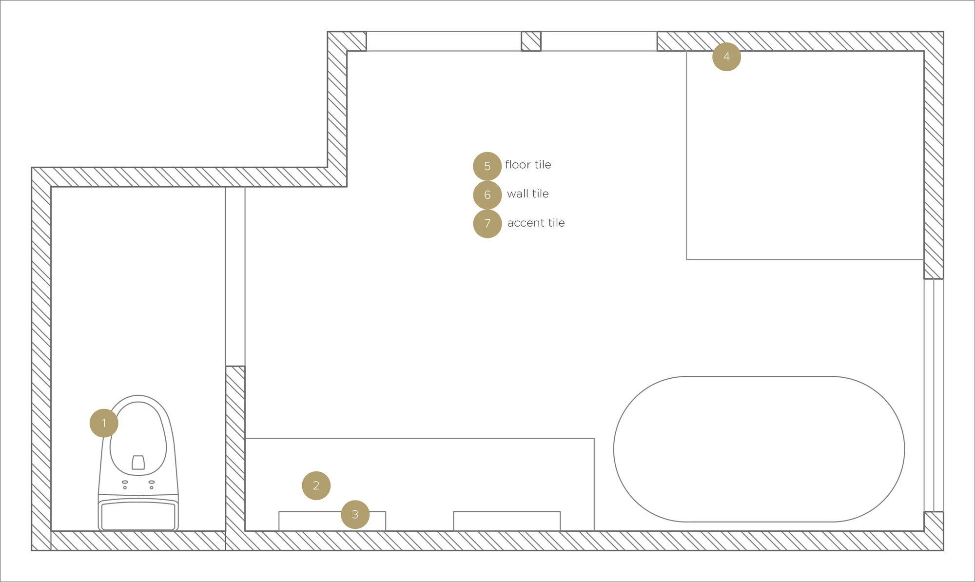 Online Designer Bathroom Floorplan