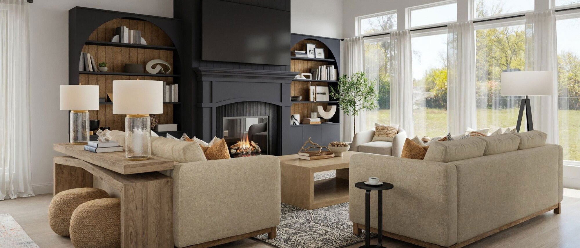 Warm Modern Home with Elegant Natural Touches by top Beaumont interior designers