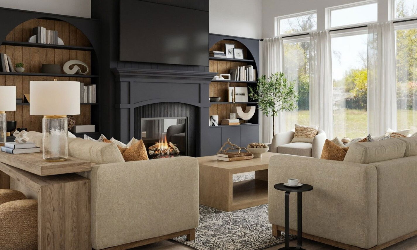 Warm Modern Home with Elegant Natural Touches by top Pearland interior designers