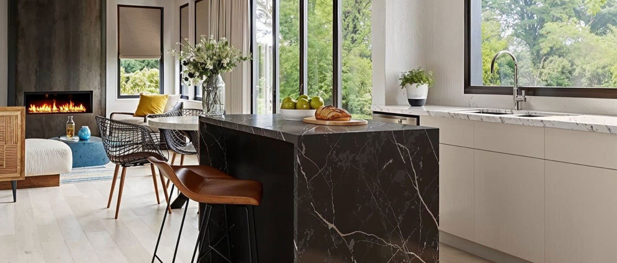 Relaxing Ecelectic Open Concept Home by affordable San Diego interior designers