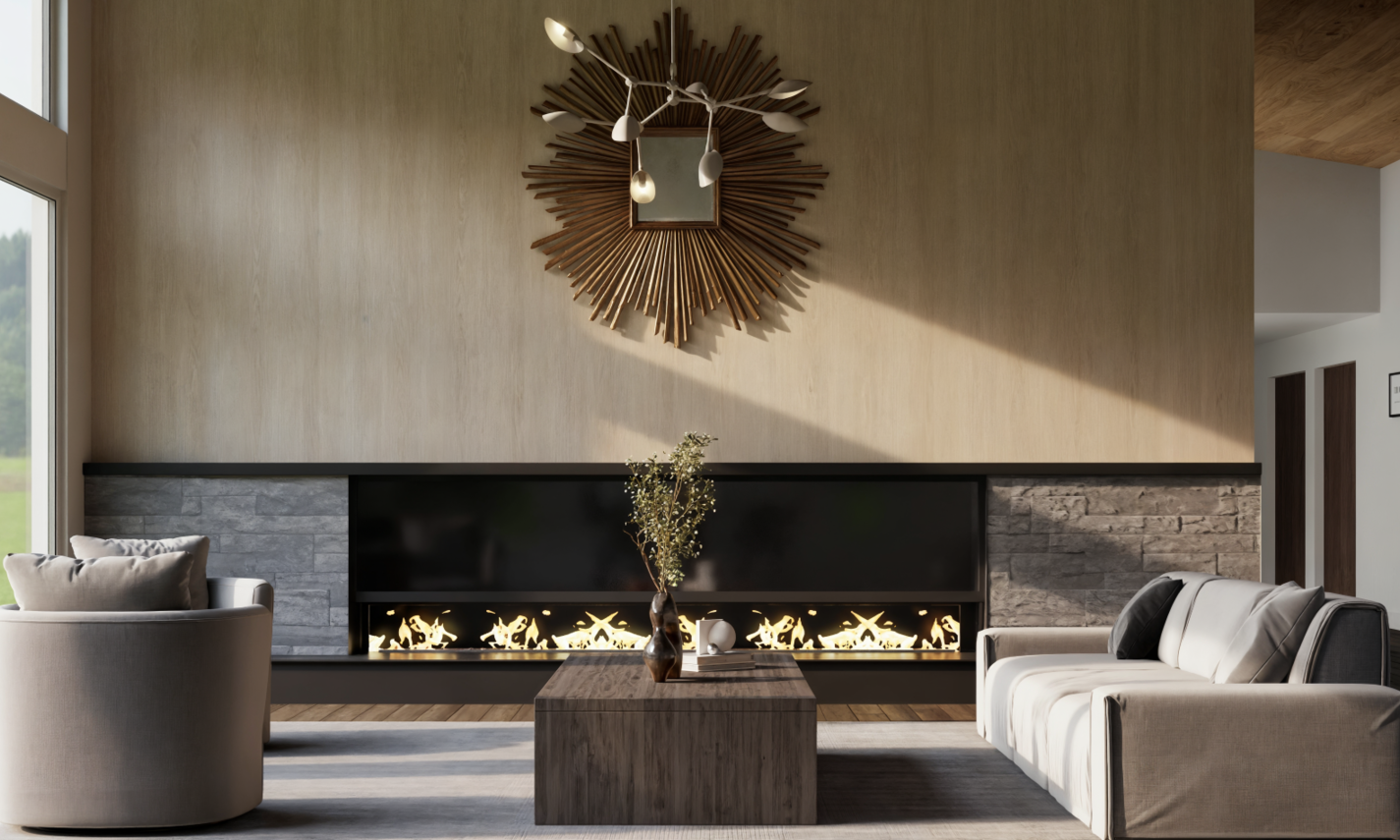 Elegant Contemporary Great Room Design by affordable Santa Rosa interior designers