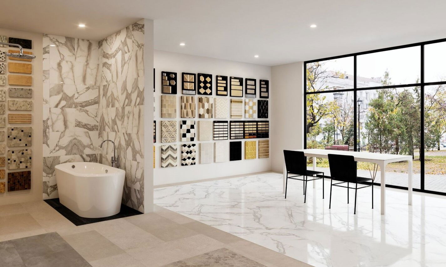 Lux Modern Business Showroom Interior Design by affordable Beaumont interior designers