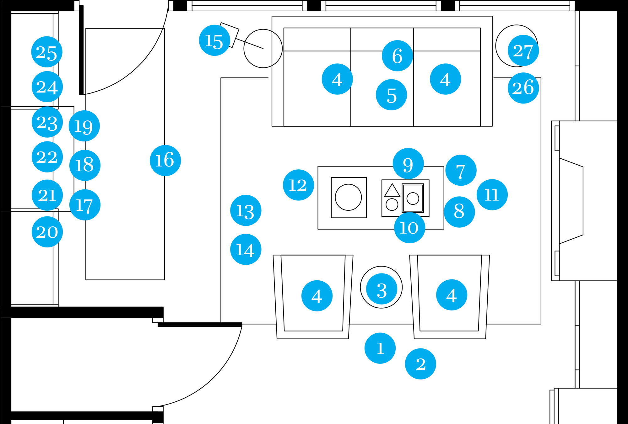 Online Designer Bedroom Floorplan