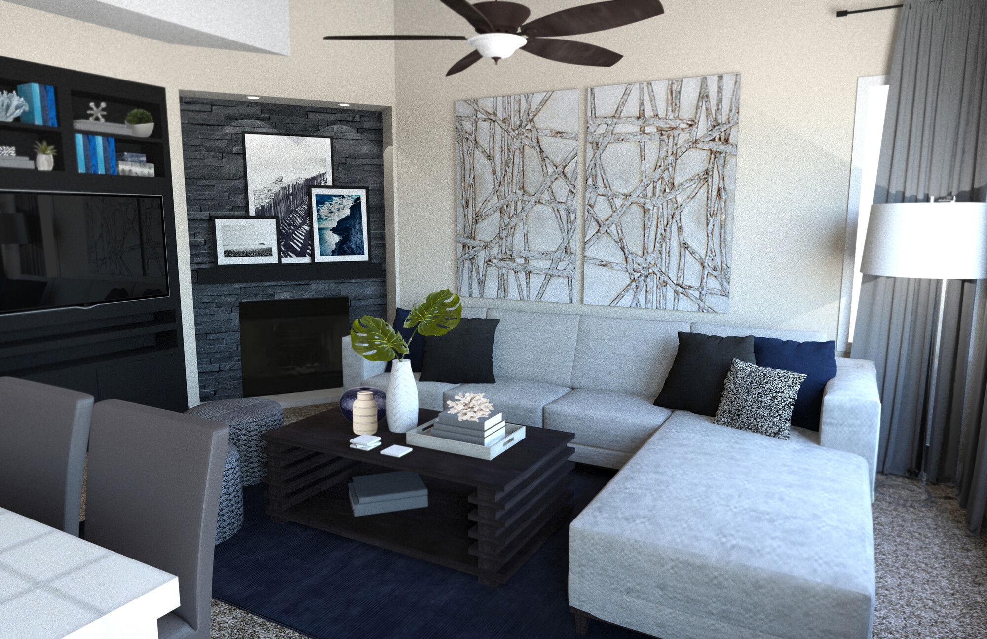 Online Designer Living Room 3D Model 1