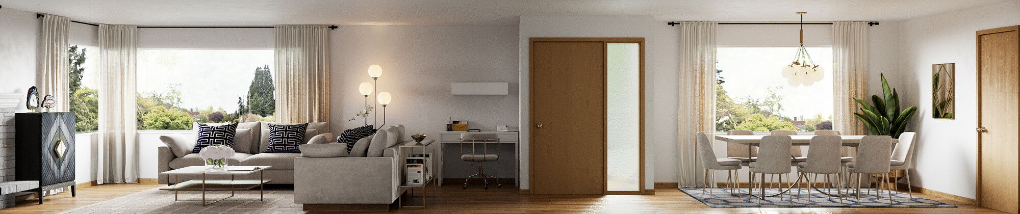 Modelo 3D de sala de estar en línea 3