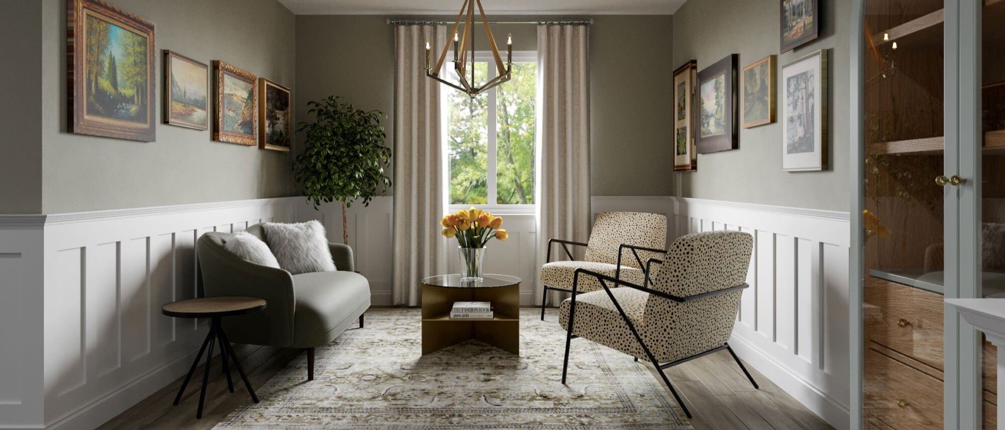 Diseño de interiores Chic Neutral Abode - Renderizado después