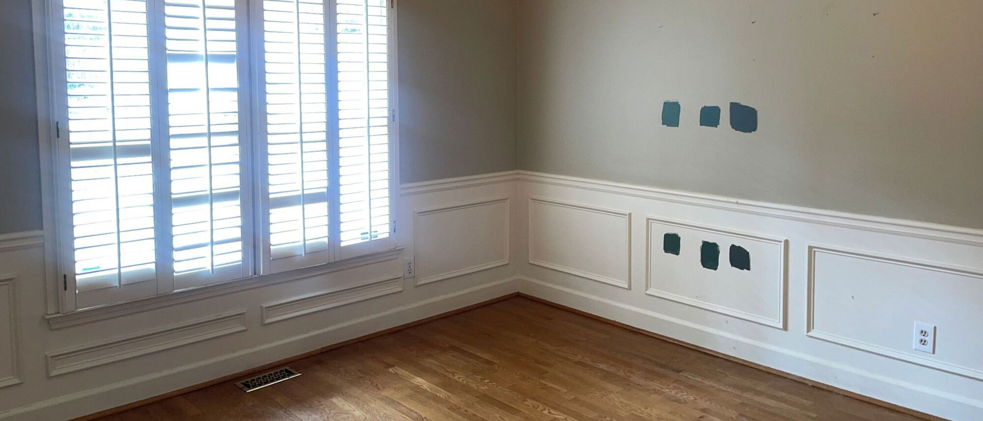 Elegant Dark Green & Classic Home Office Design- Before Photo