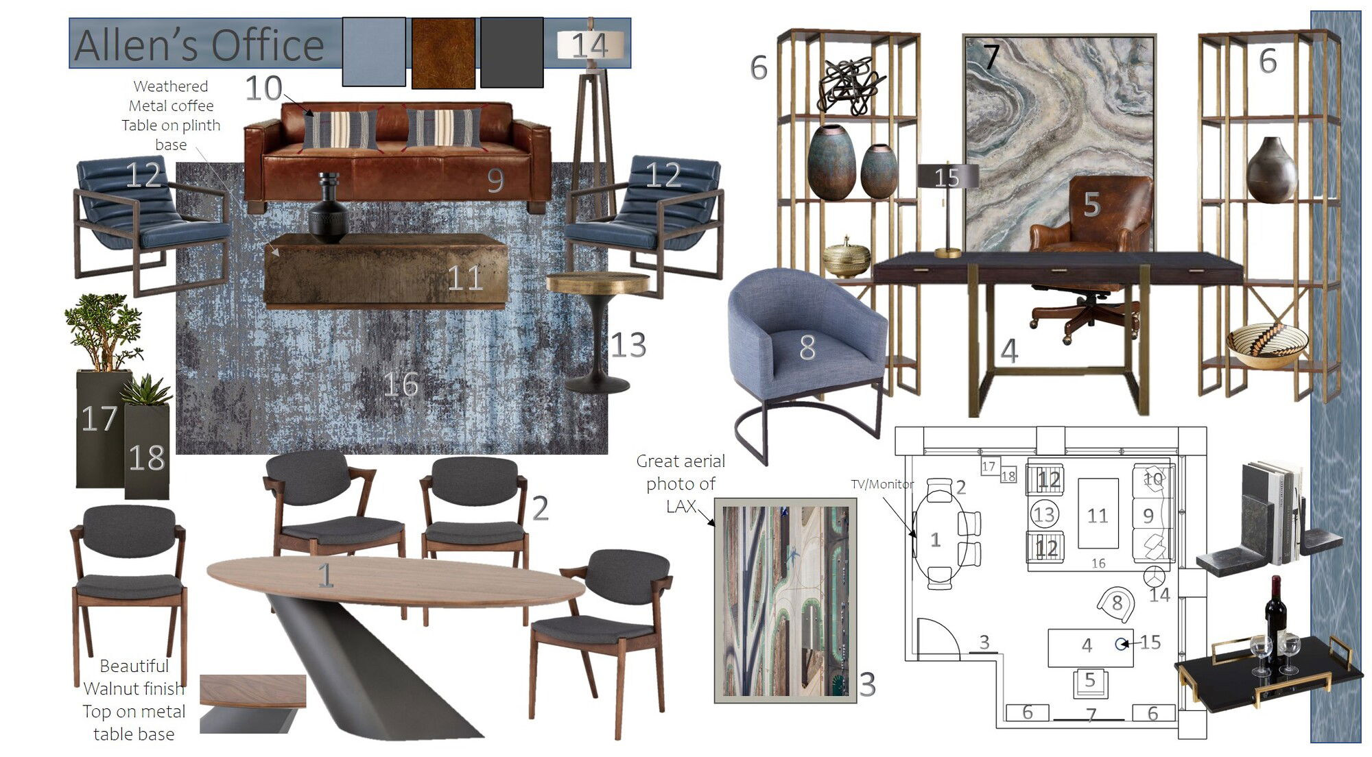 Masculine Business Office Design Wanda P. Moodboard 2 thumb