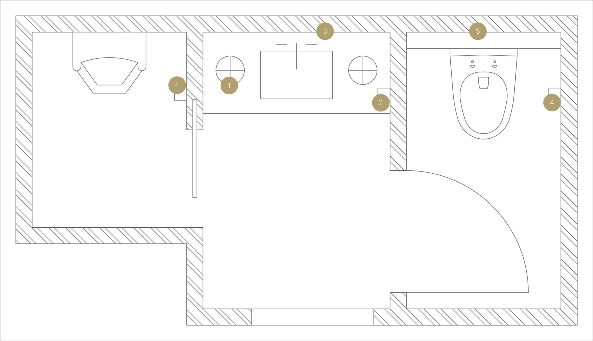 Online Designer Bathroom Floorplan