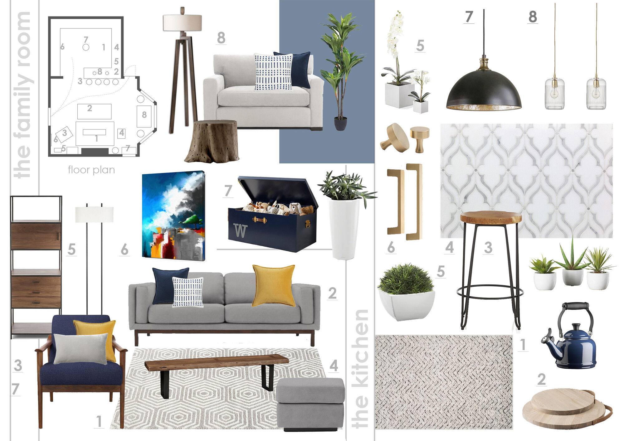 Ideas de diseño interior para sala de estar de diseñador en línea