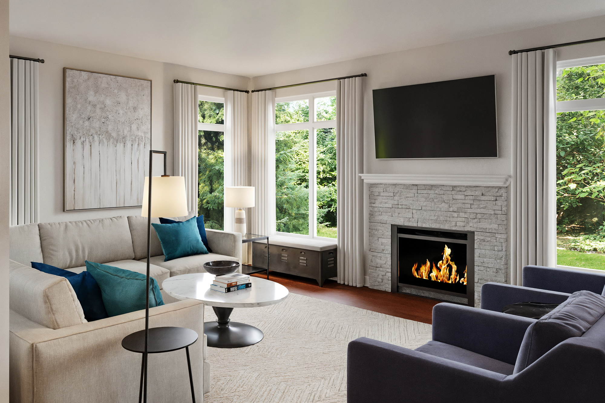 Online Designer Combined Living/Dining 3D Model 2