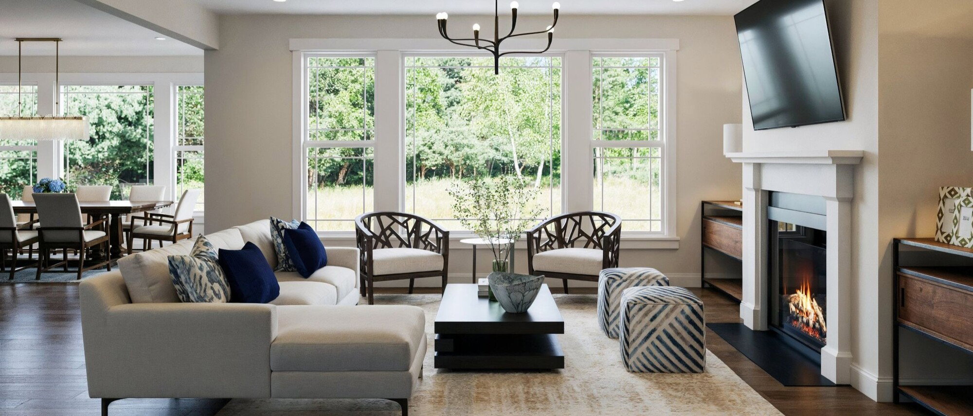 Transitional Design for a Welcoming Home by interior designers in Pittsburgh, Pennsylvania