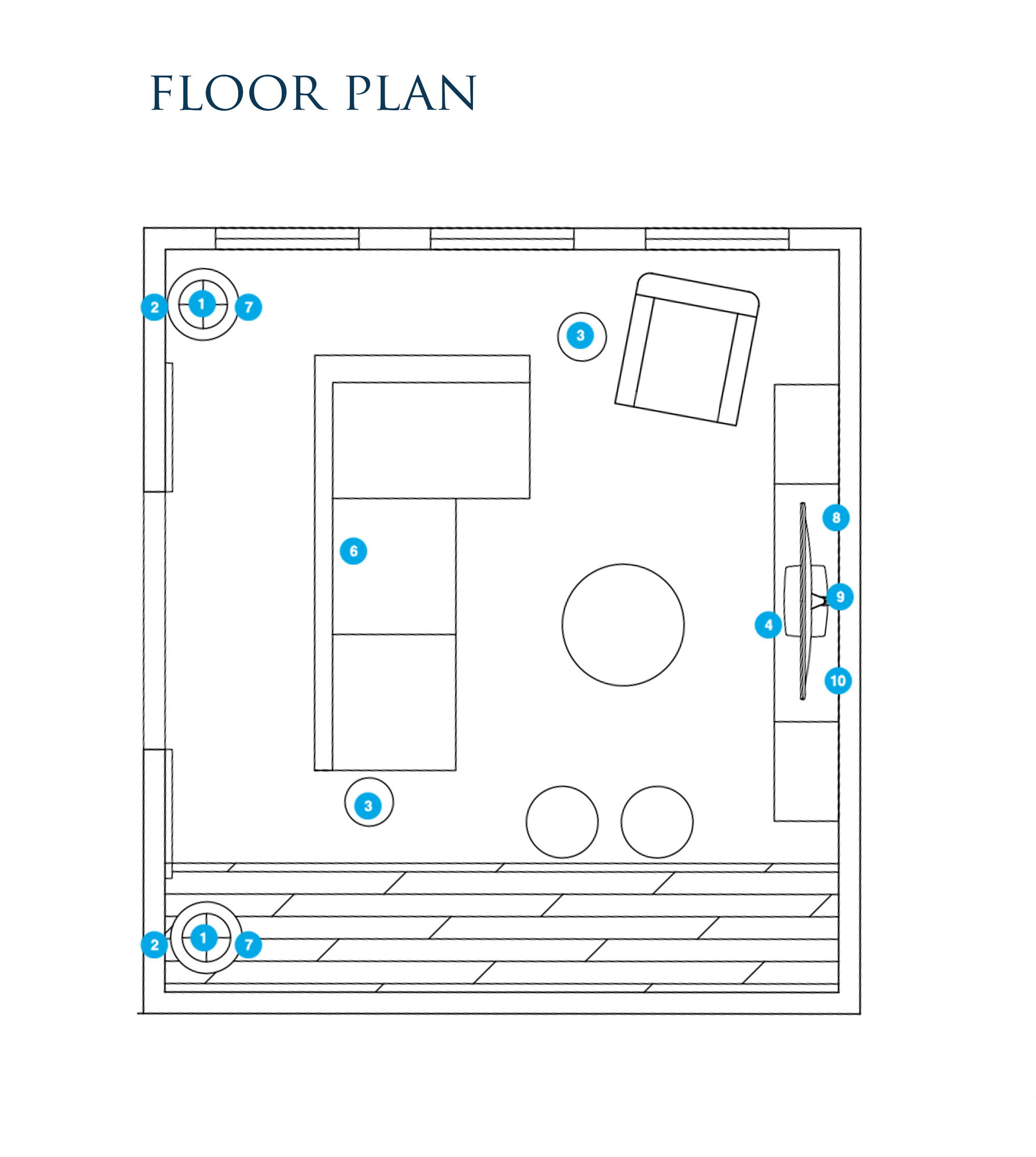 Online Designer Living Room Floorplan