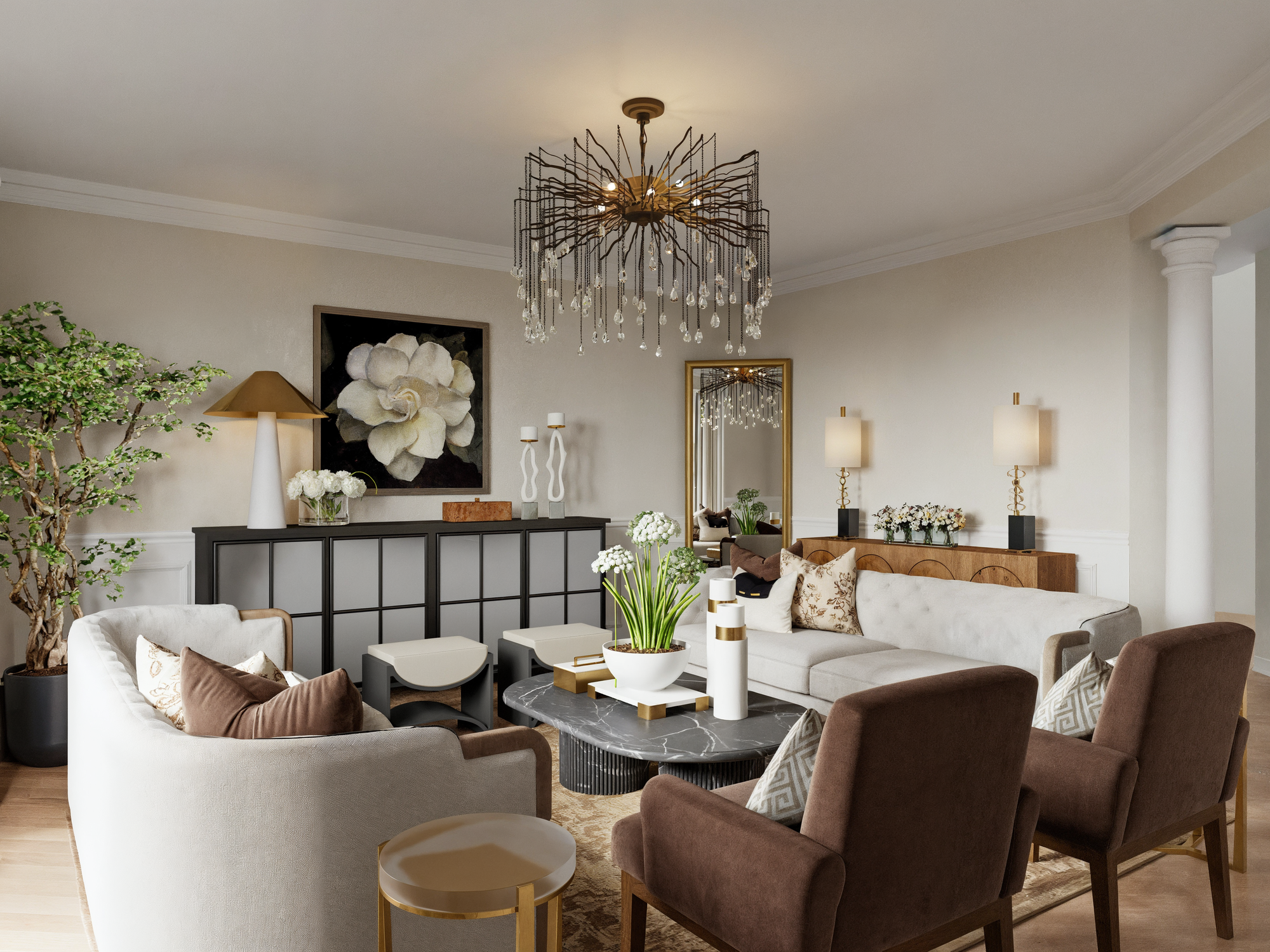 Online Designer Living Room 3D Model 1