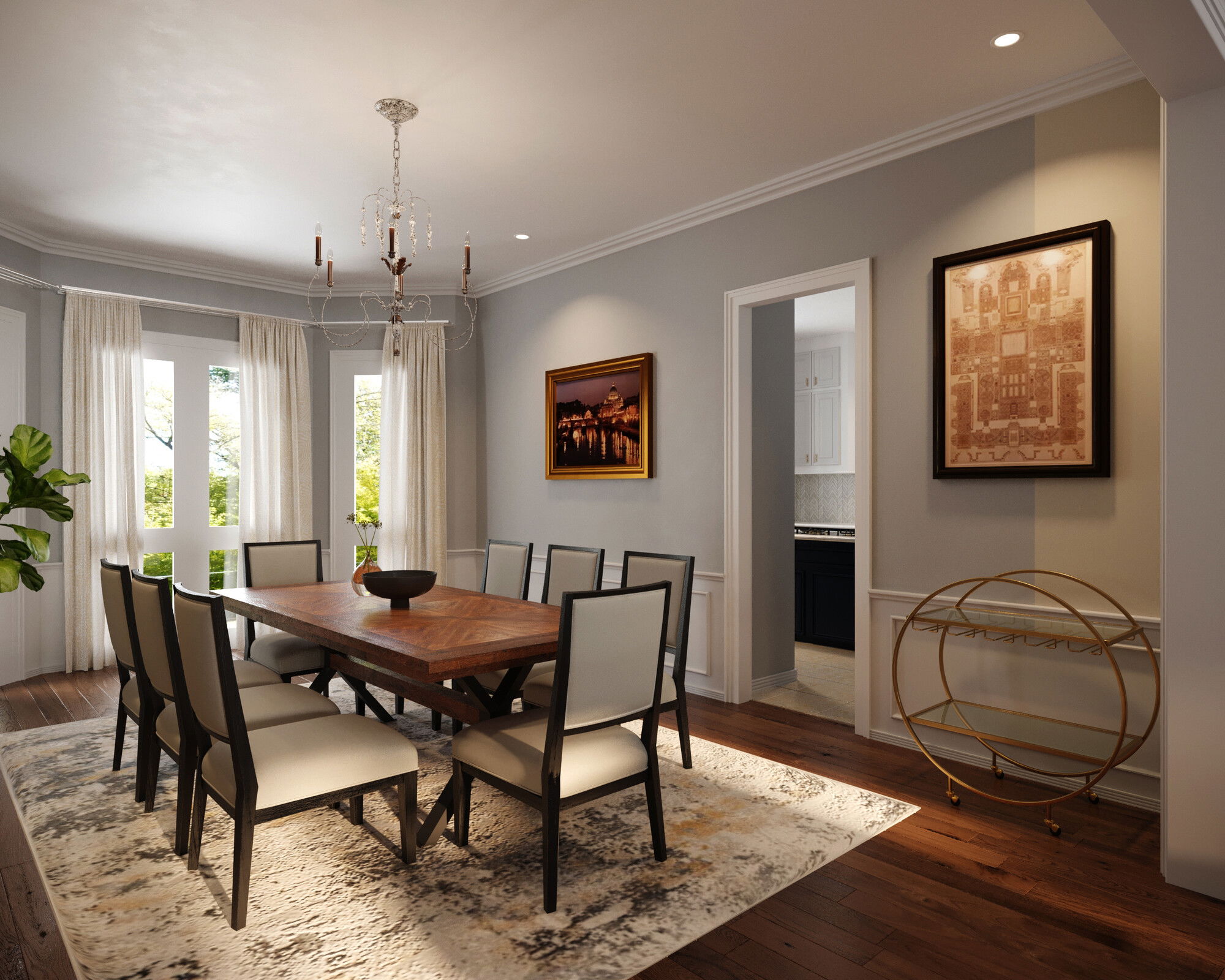 Modelo 3D de Comedor de Diseñador en Línea 3