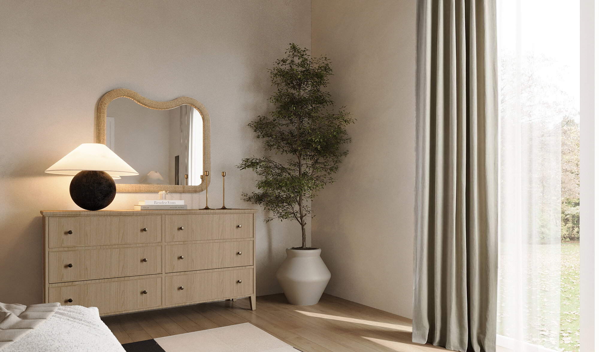 Online Designer Bedroom 3D Model 3