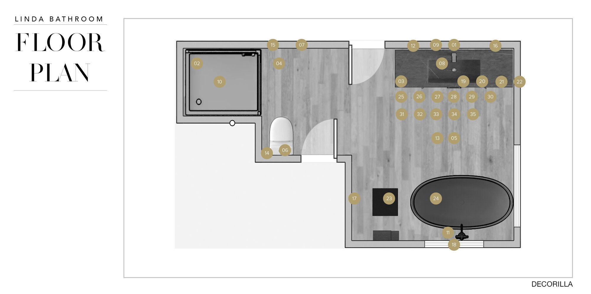 Online Designer Bathroom Floorplan