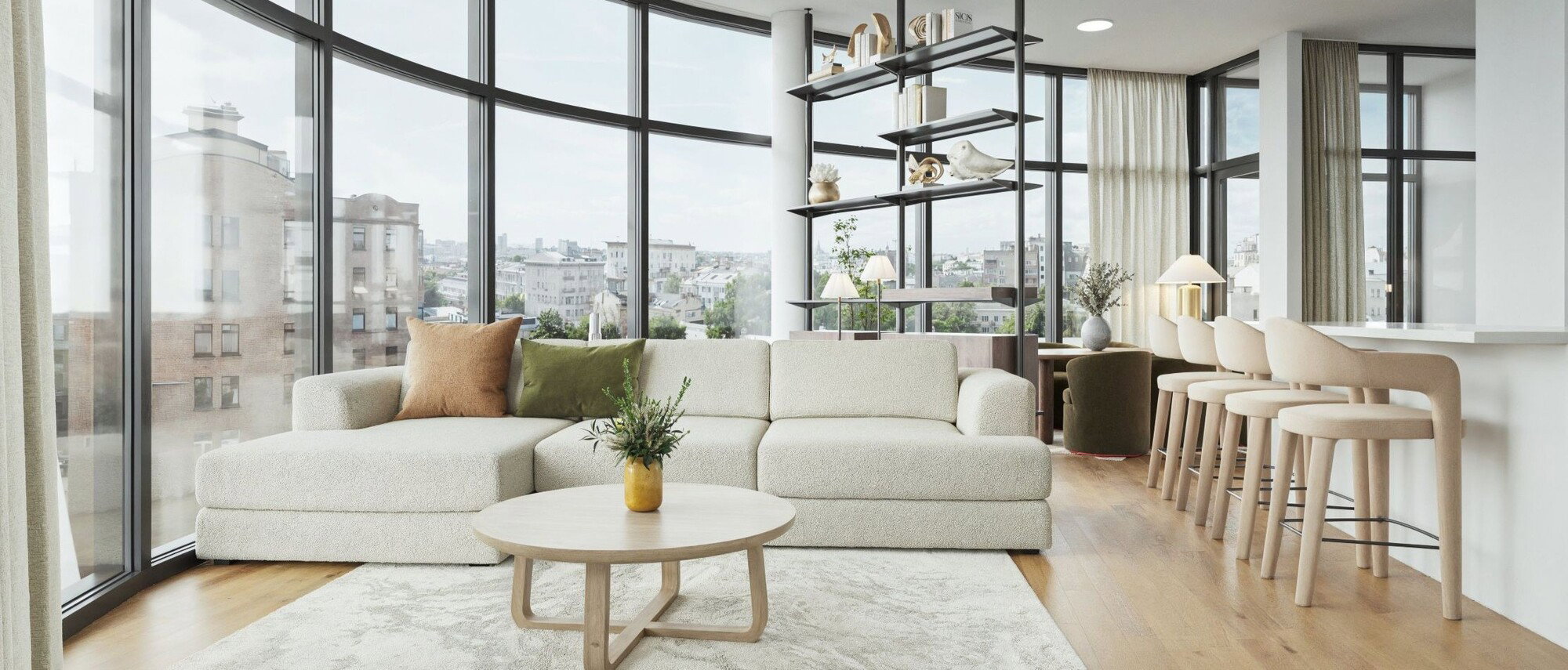 Sleek & Functional Modern Apartment Remodel- After Rendering