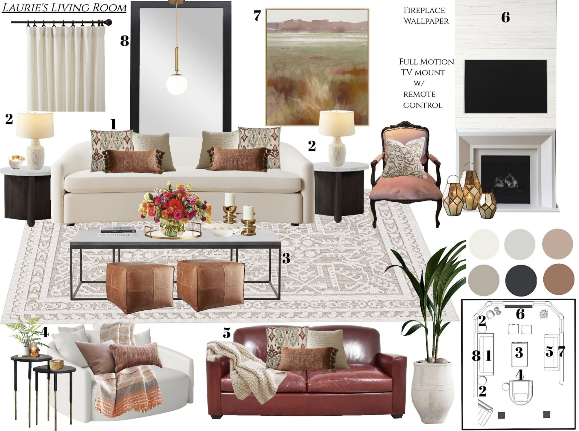 Ideas De Diseño Interior De Sala De Estar De Diseñador En Línea