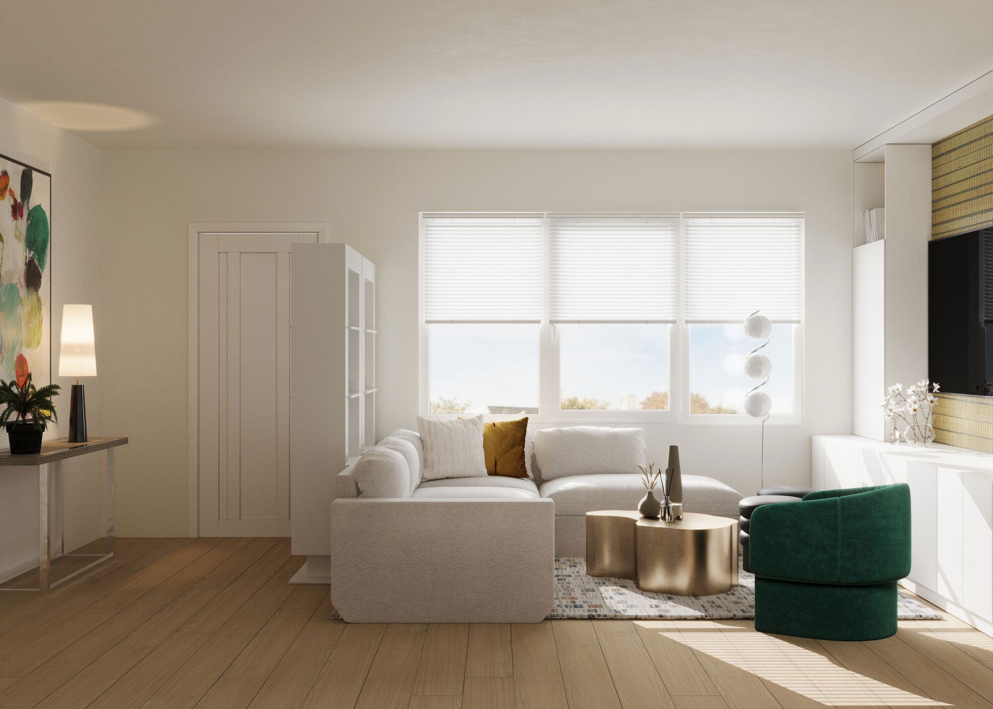 Online Designer Combined Living/Dining 3D Model 1