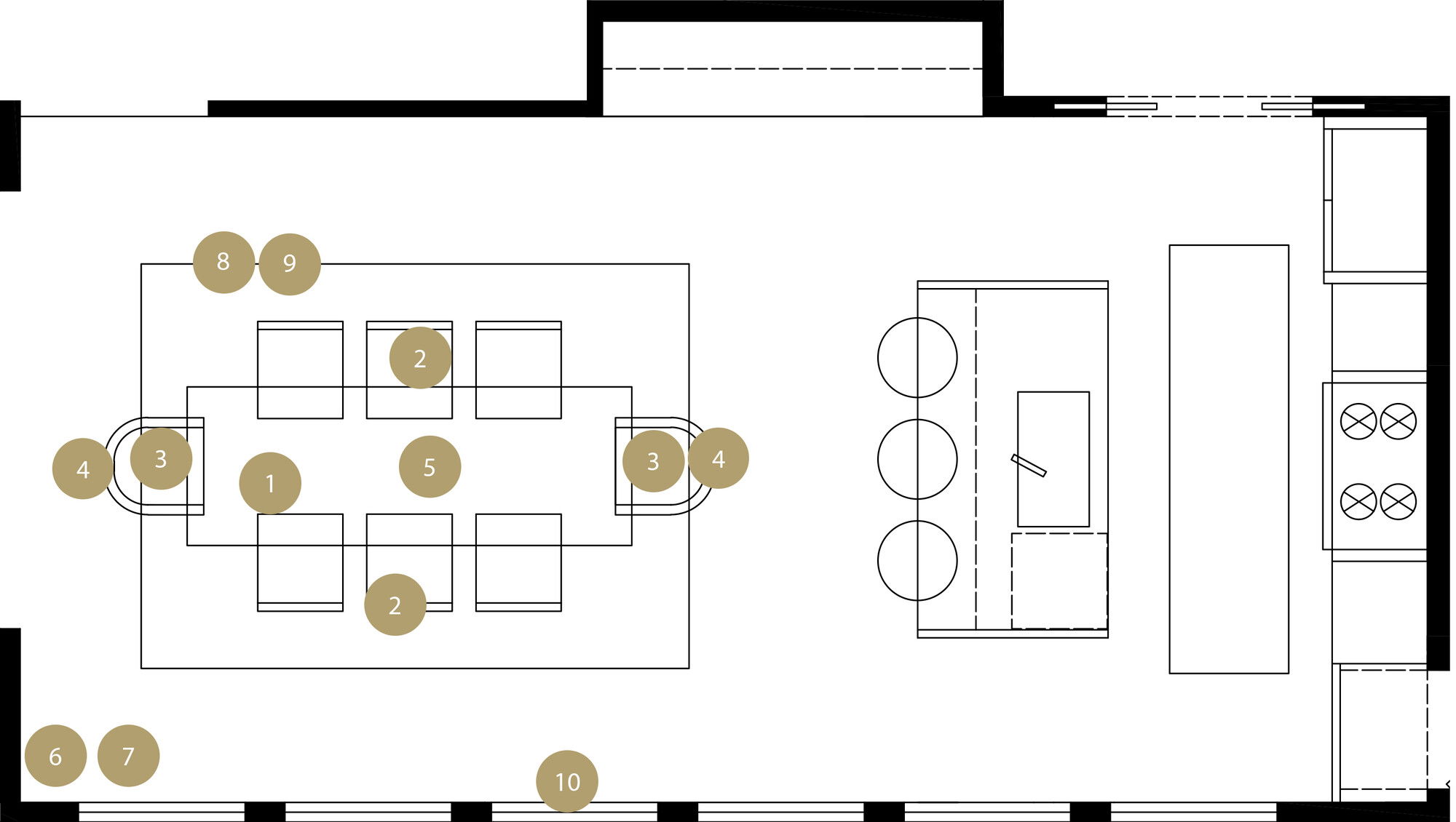 Online Designer Dining Room Floorplan