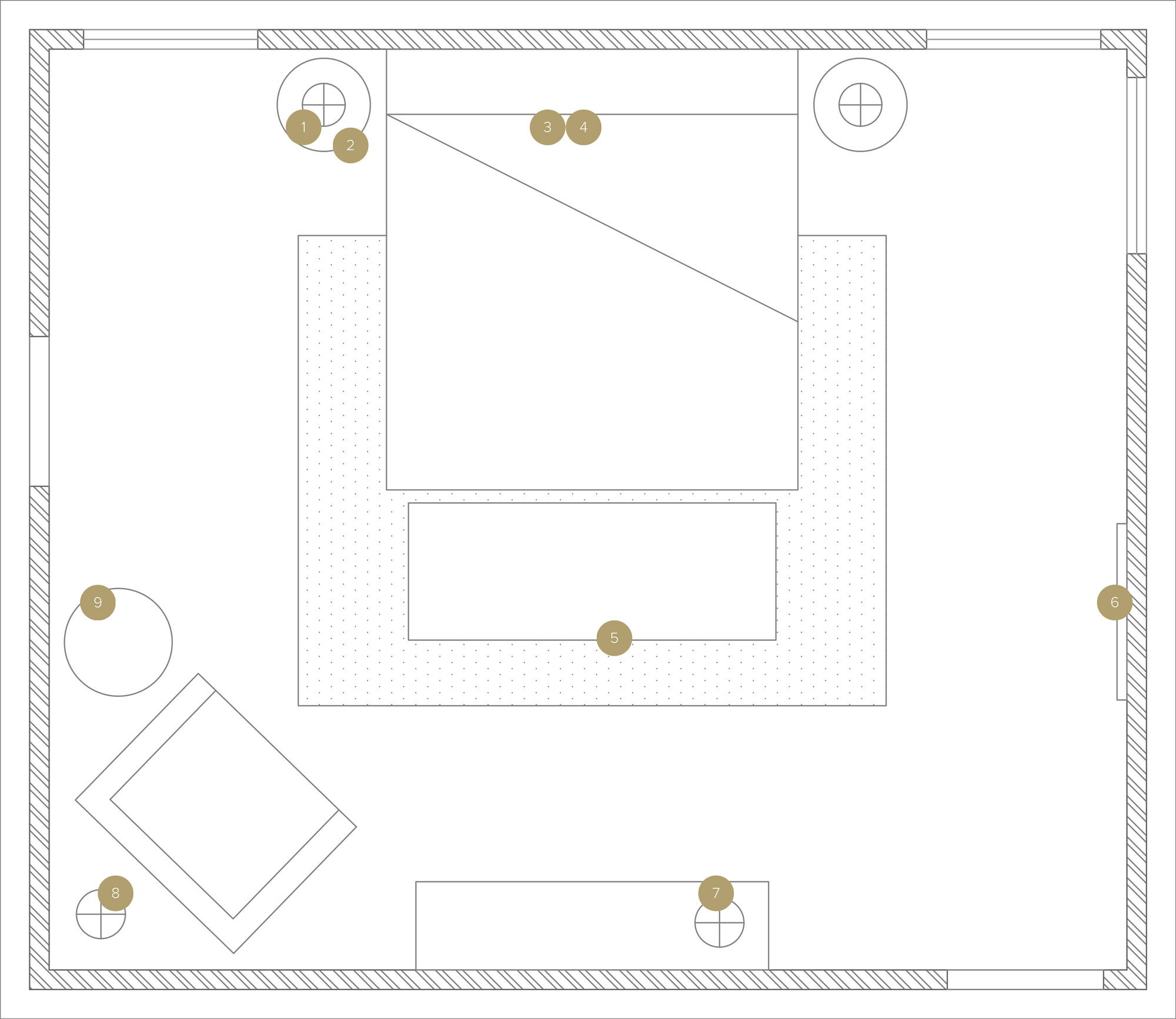 Online Designer Bedroom Floorplan