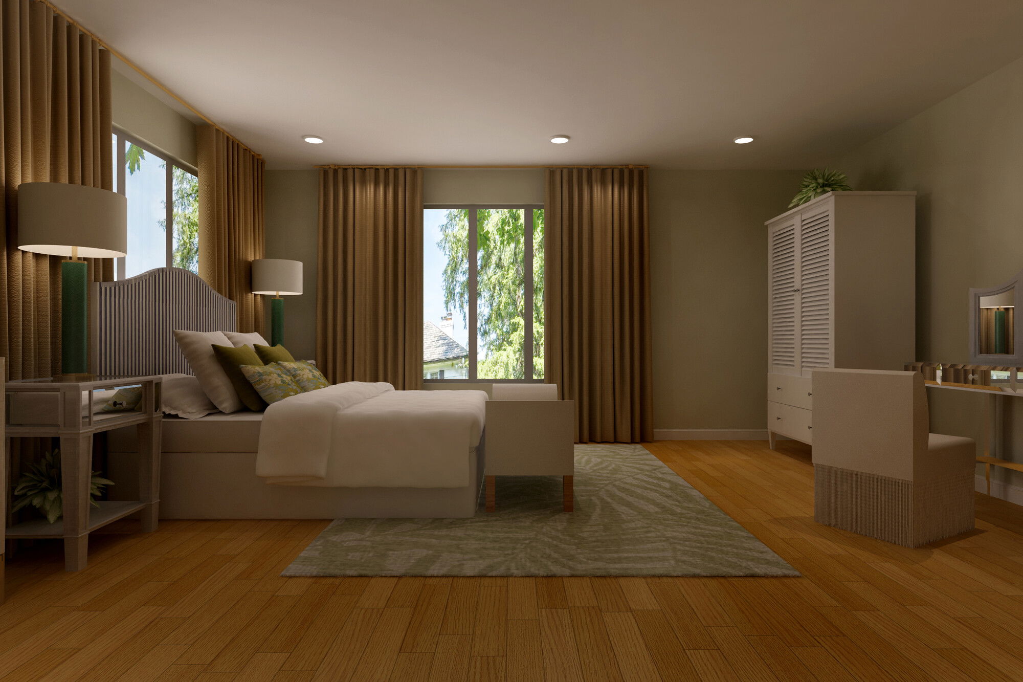 Online Designer Bedroom 3D Model 2