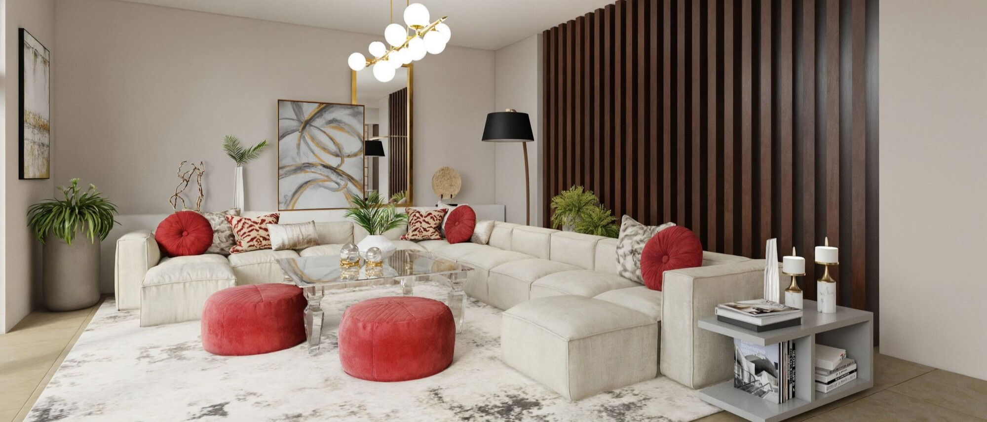 Diseño de Interiores Clásico Contemporáneo - Render Después