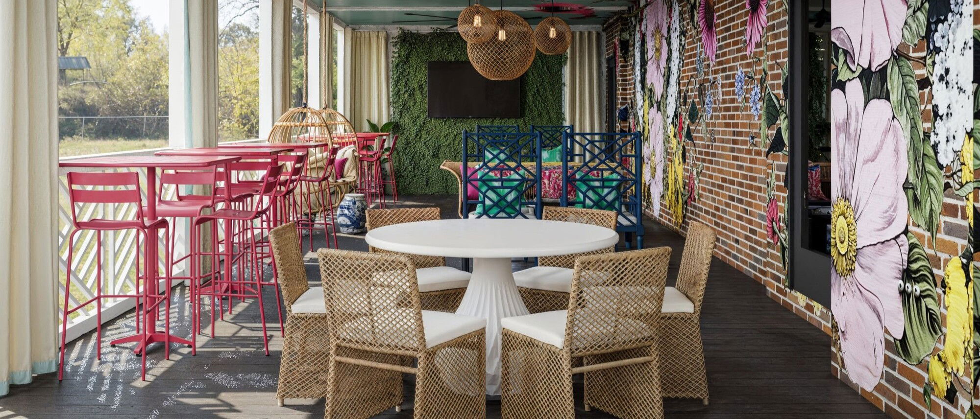 Floral Inspired Hotel Outdoor Space