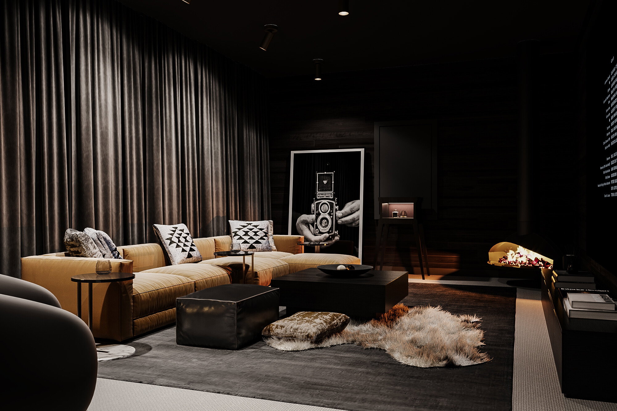 Renderizado de Diseño de Interiores Modernos y con Ambiente